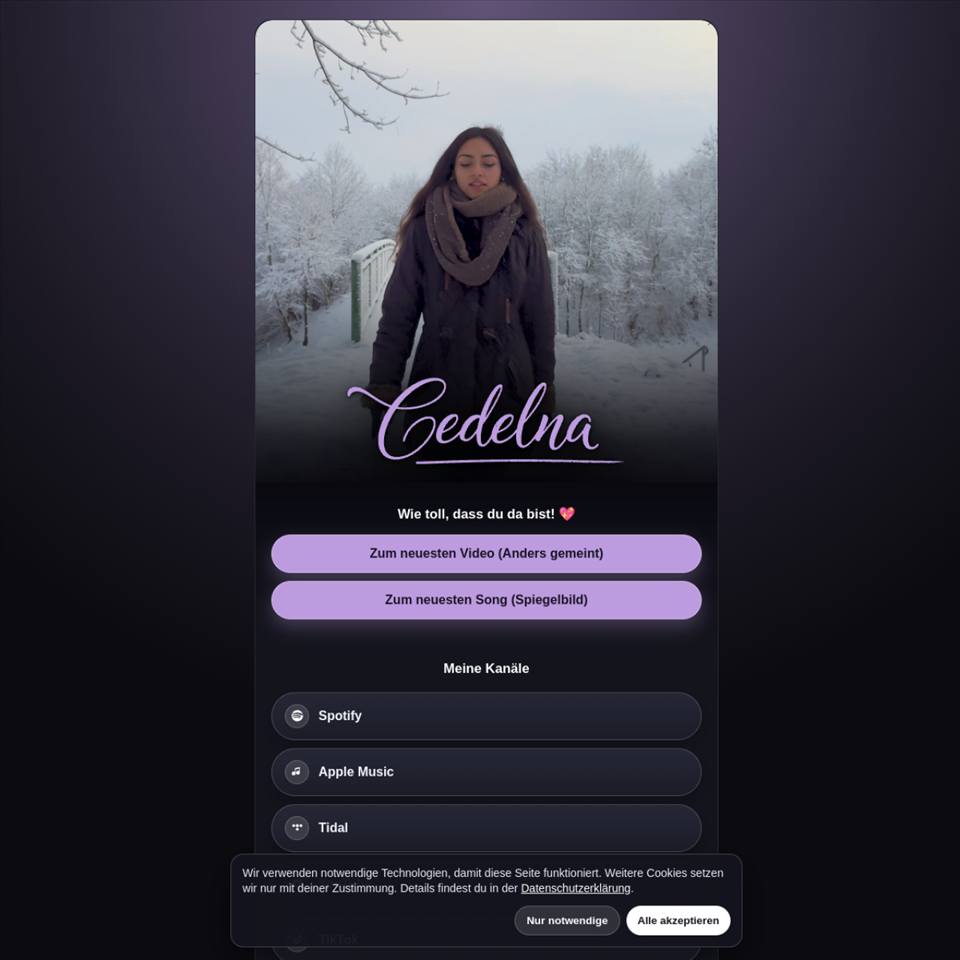 Screenshot der Website cedelna.de
